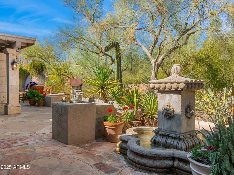 outdoor fountain feature