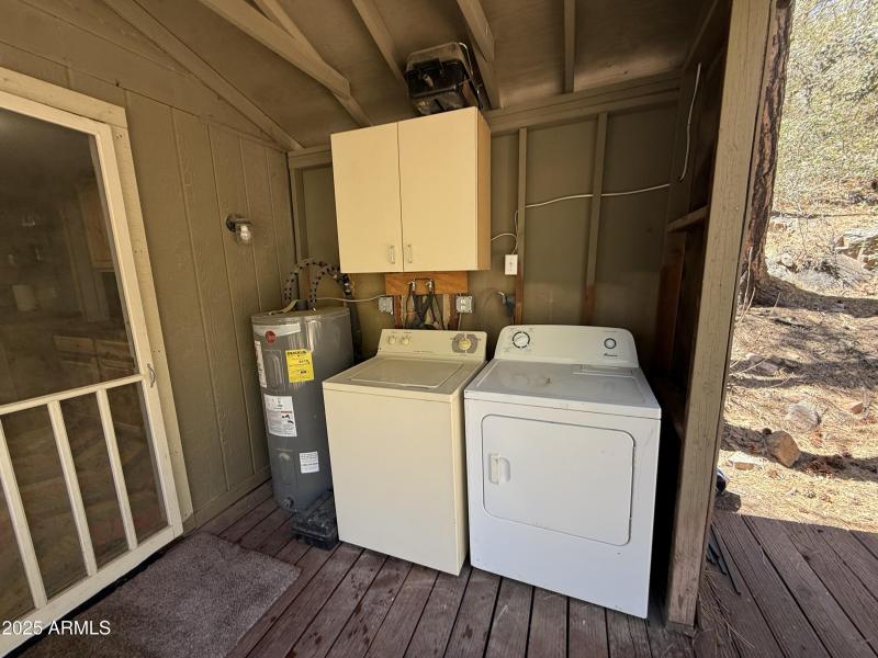 Laundry on back deck