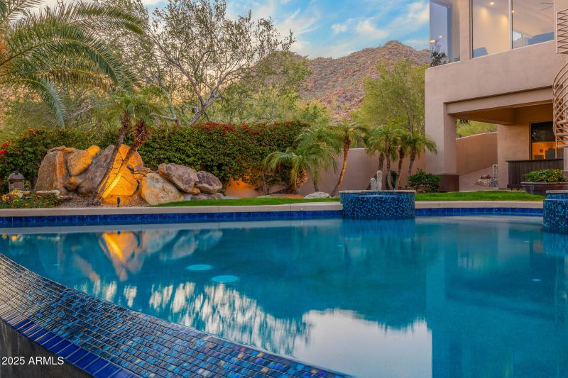 43pool mountain views_sunset