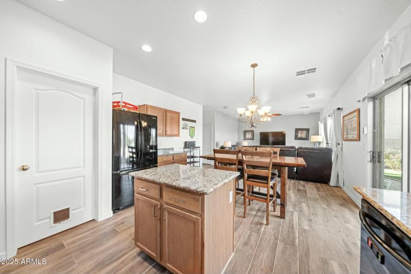 LOOKING OUT FROM KITCHEN