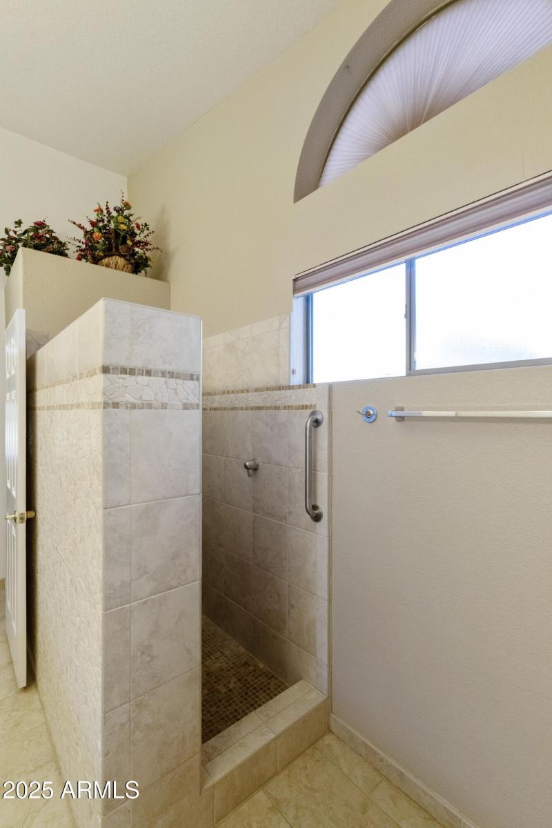Primary walk-in shower