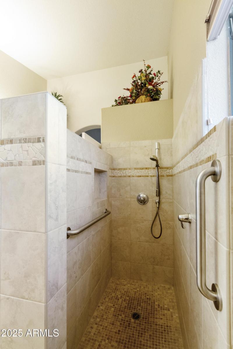 Primary walk-in shower