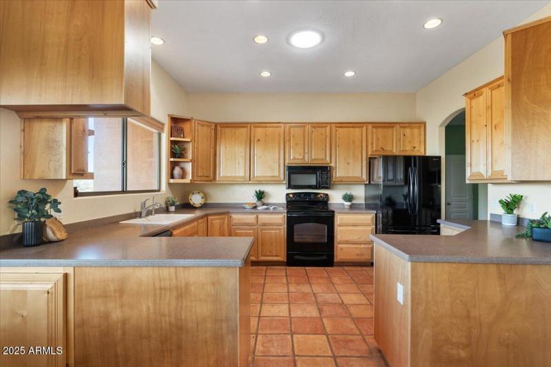 large kitchen with tons of storage