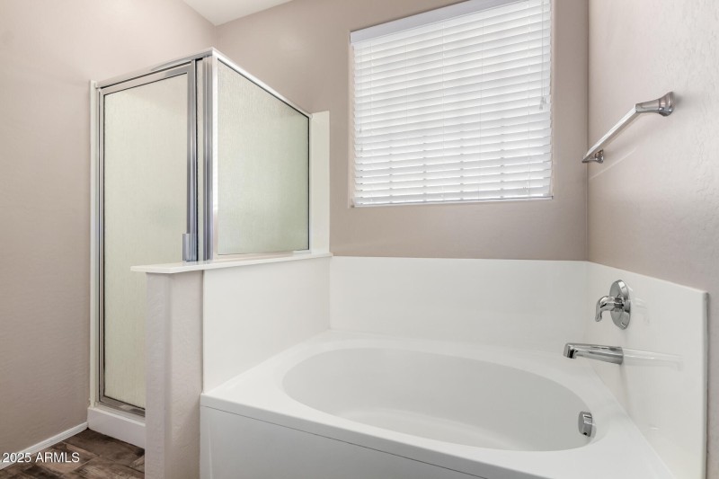Separate shower & tub