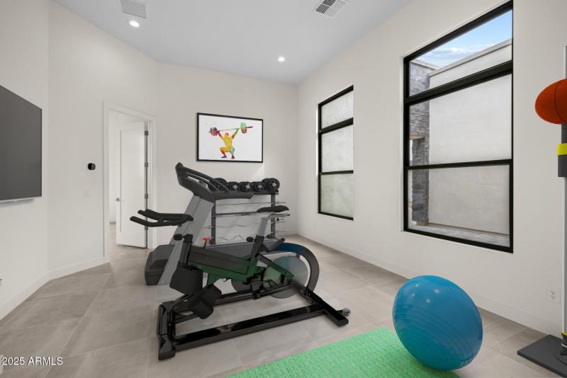 Virtually Staged GYM DEN