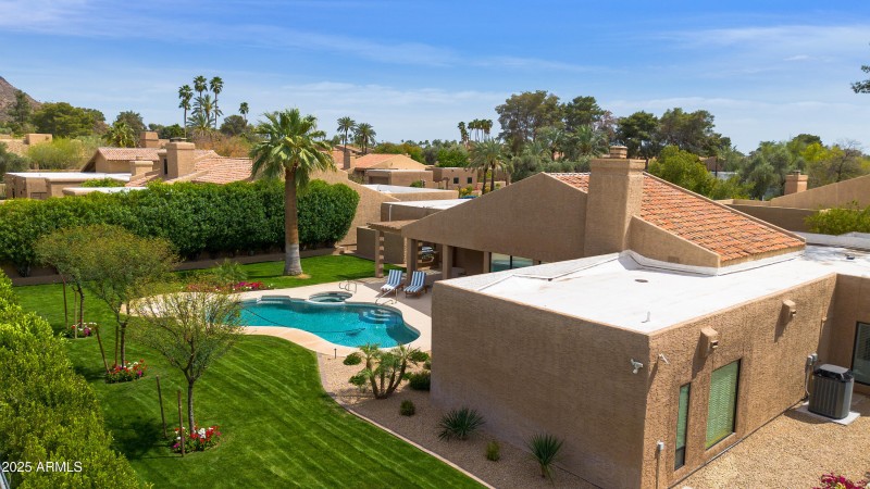 Back of home aerial view