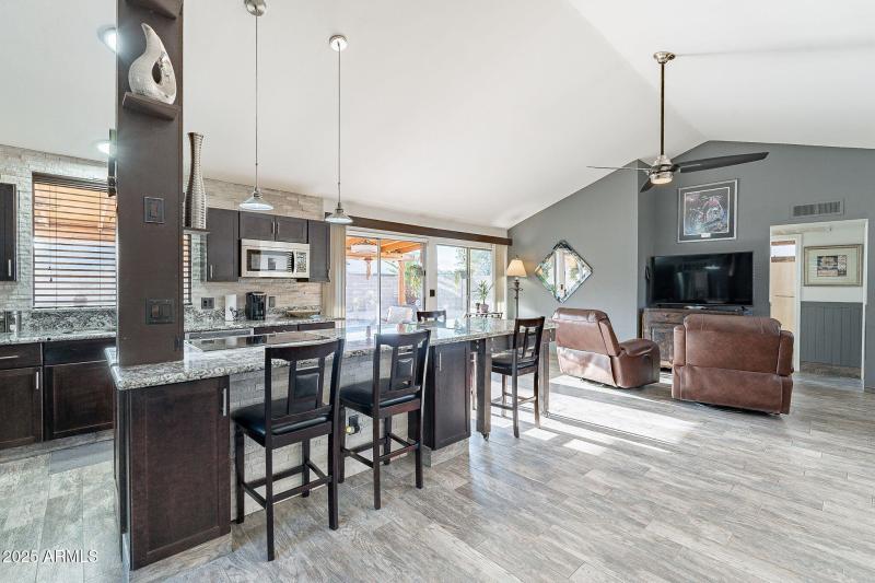 Rolling kitchen granite island