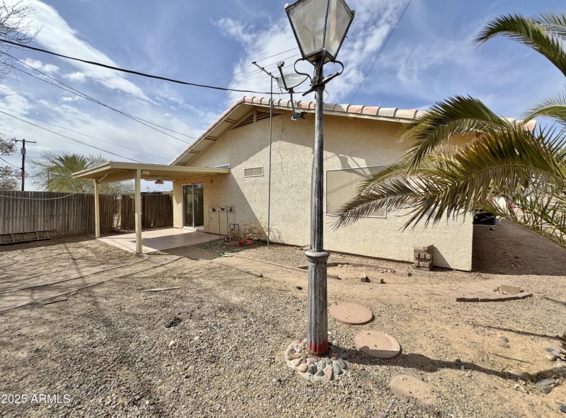 Back of home and yard