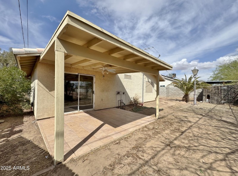 Back of home and yard