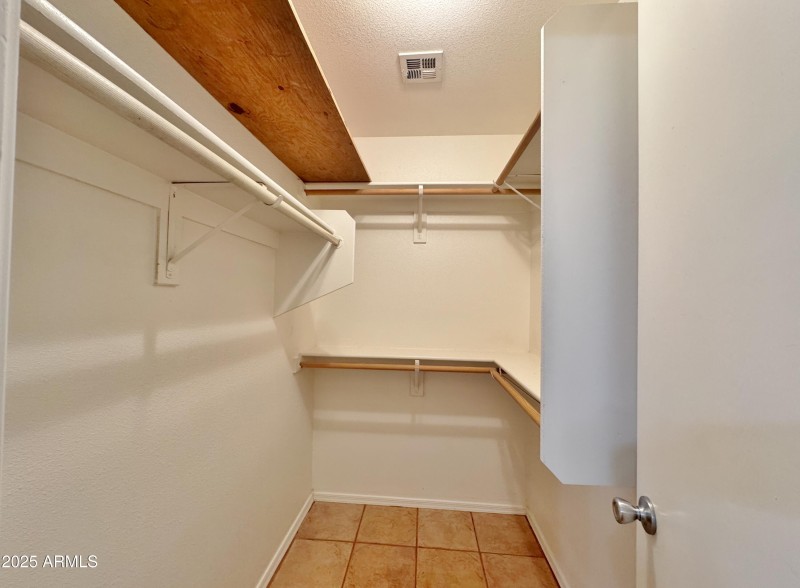 Walk in master closet