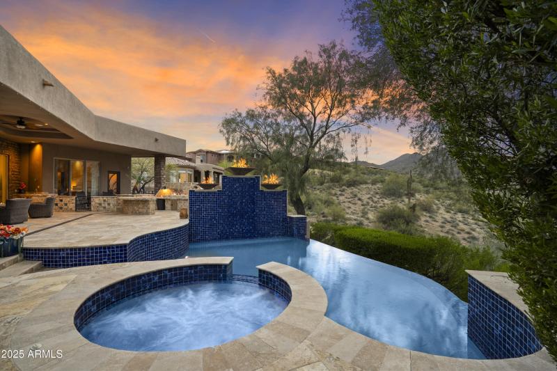 Pool & Spa with Fire Features