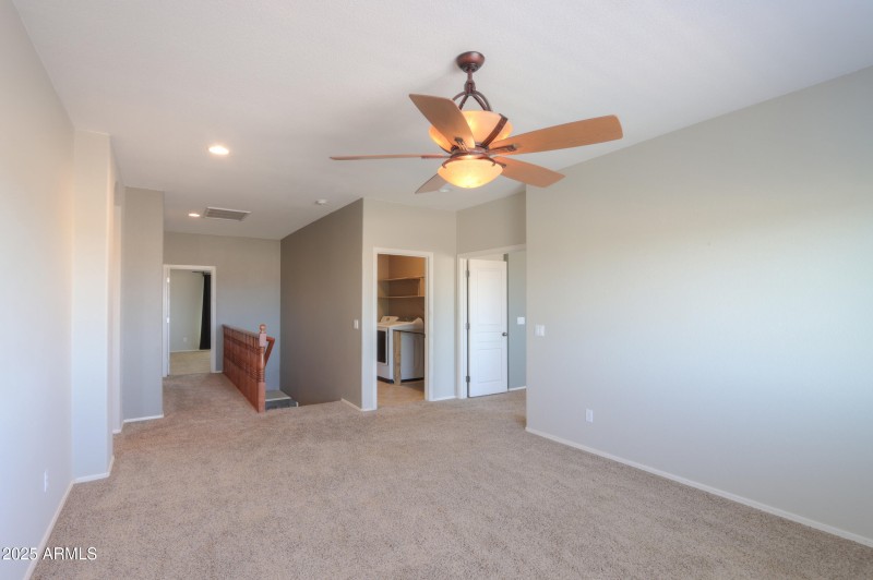 Loft with laundry room