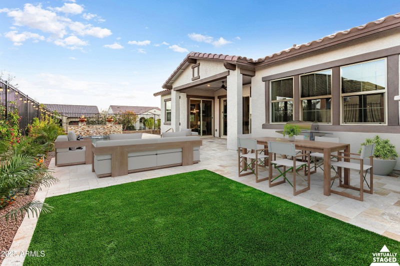 Back Patio Yard - Virtually Staged