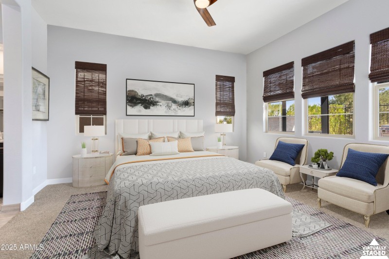 Primary Bedroom - Staged