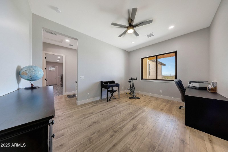 Office:dining room with barn doors