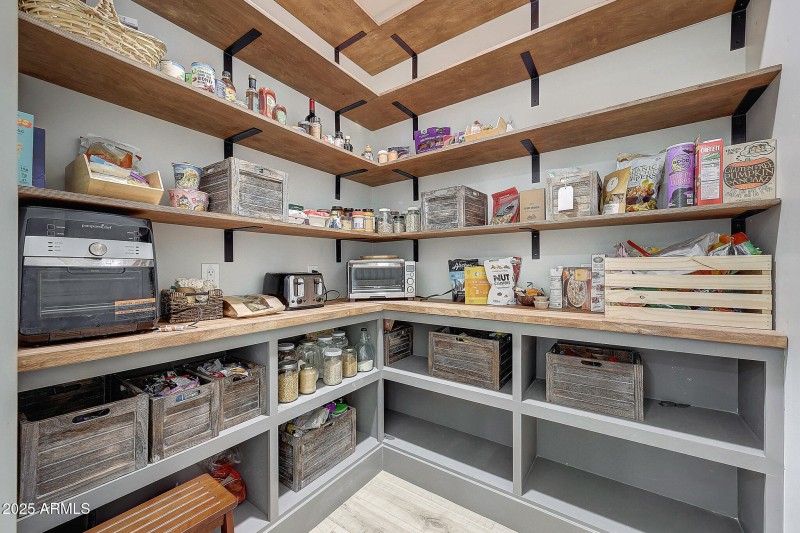 Pantry with electrical outlets