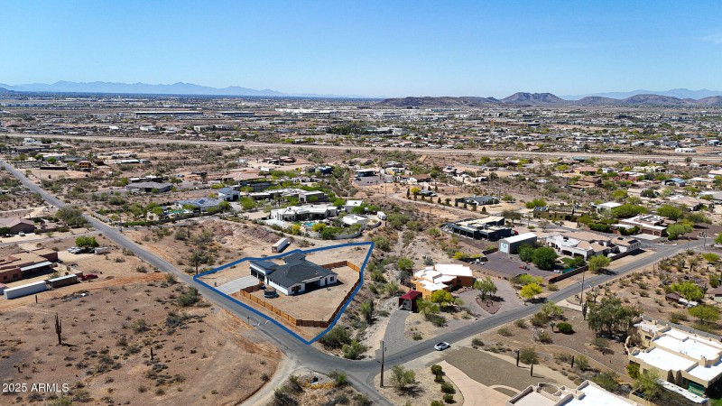 Drone view with lot lines