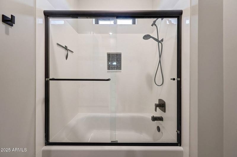 Close up shower in jack and jill