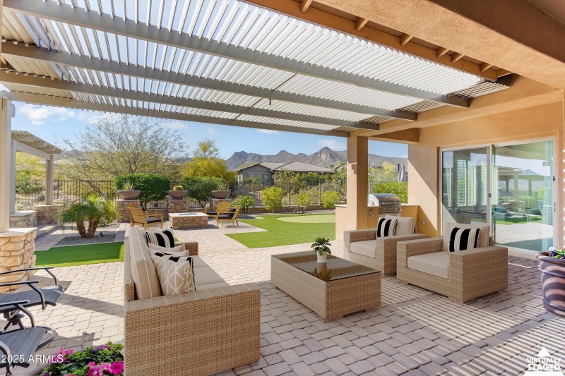 Rear Patio - Virtually Staged