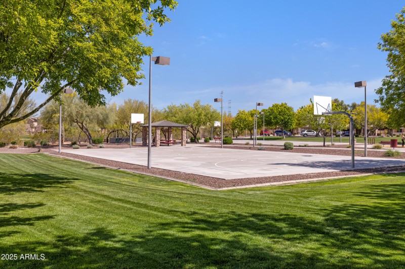 Community basketball court