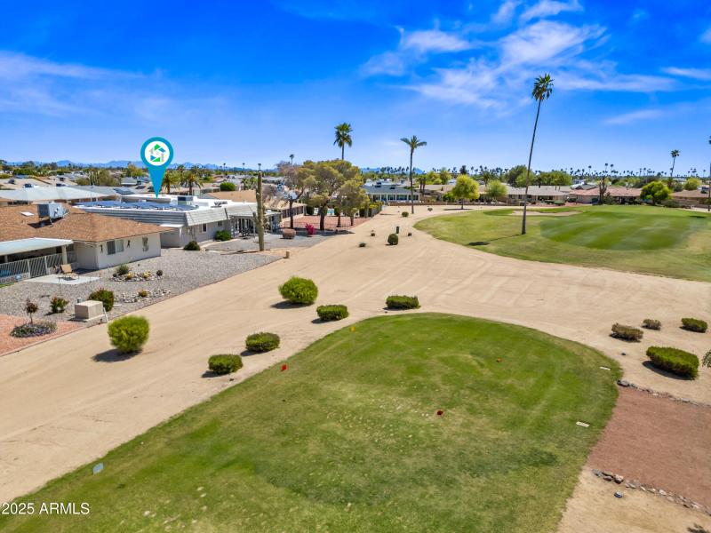 View of home from golf course