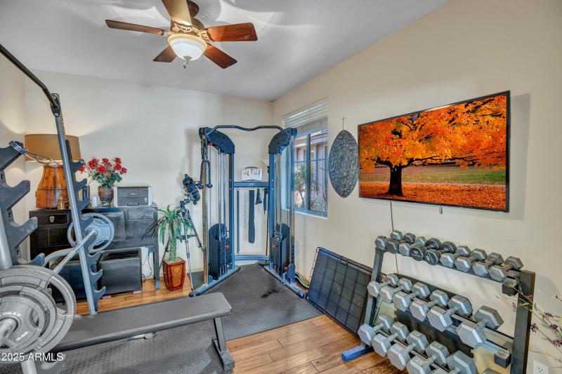 Den used as fitness rm