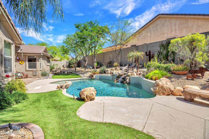 Backyard with pool