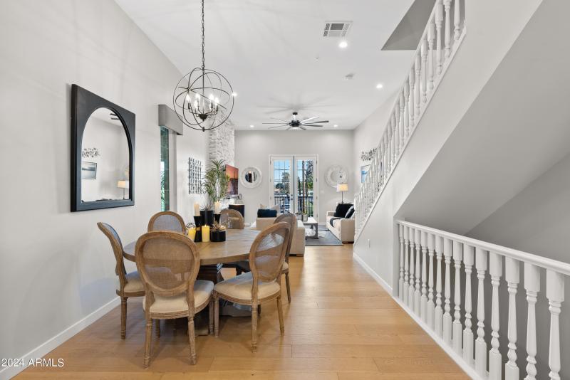 dining open to great room