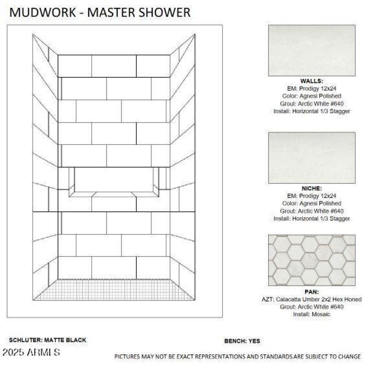 Master Shower Tile and Niche