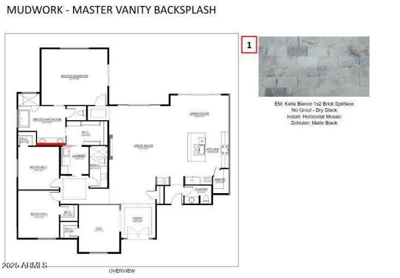 Master Vanity Backsplash - Countertop to