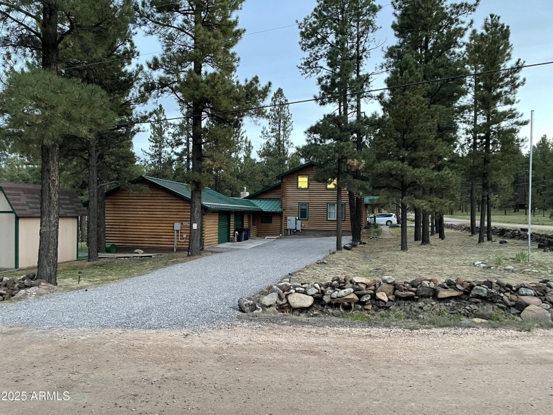Main driveway and garage