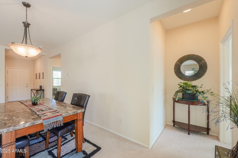 Dining area & hall to master