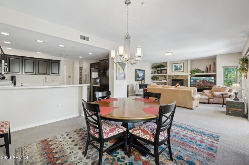Dining Room to Living Room & Kitchen