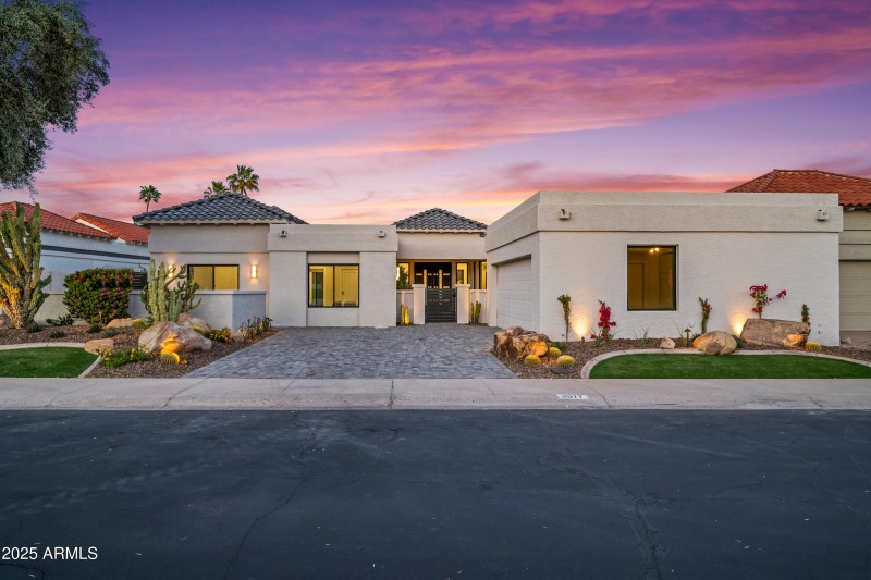 Striking Twilight Curb Appeal