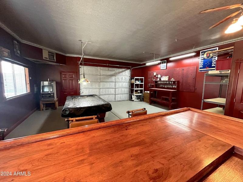 View from behind bar