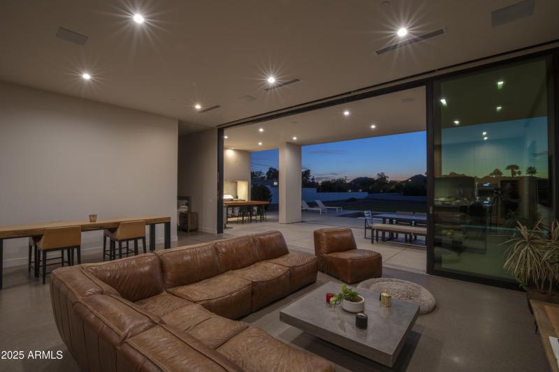Living Room Toward Outdoor Kitchen