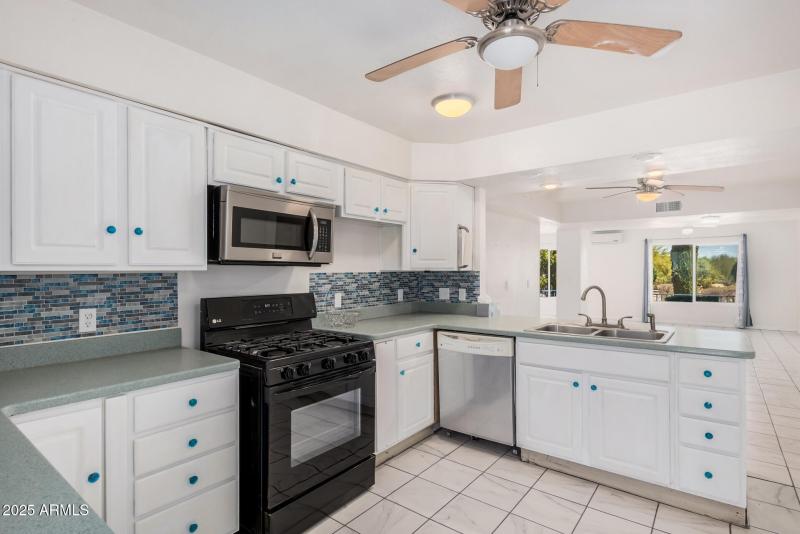 Updated Kitchen with Backyard View