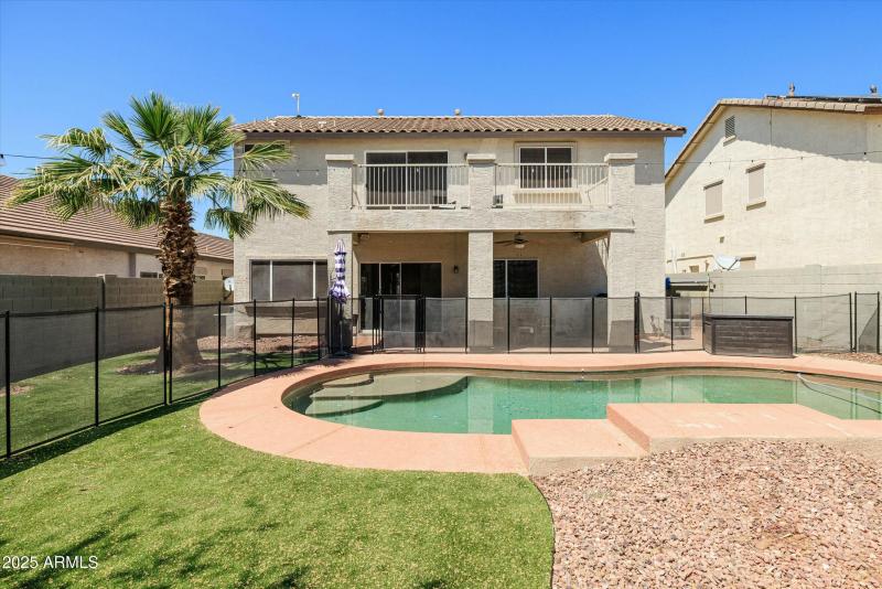 Backyard w/ Fully Enclosed Pool