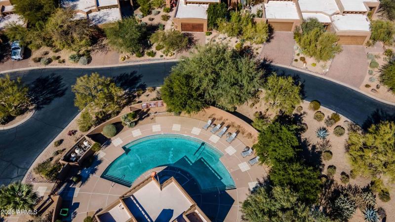 Skyranch pool and spa from above