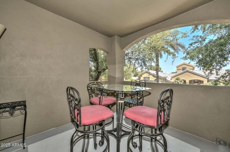 Covered Patio Overlooking Pool