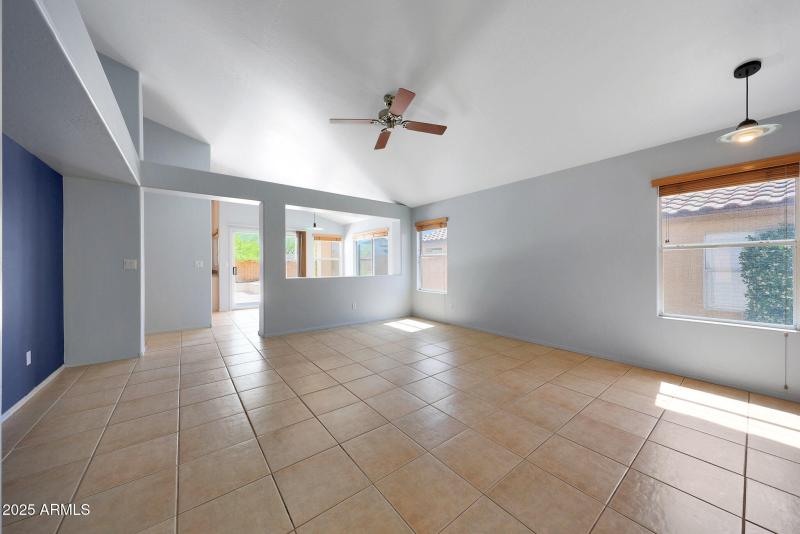 Wood blinds throughout