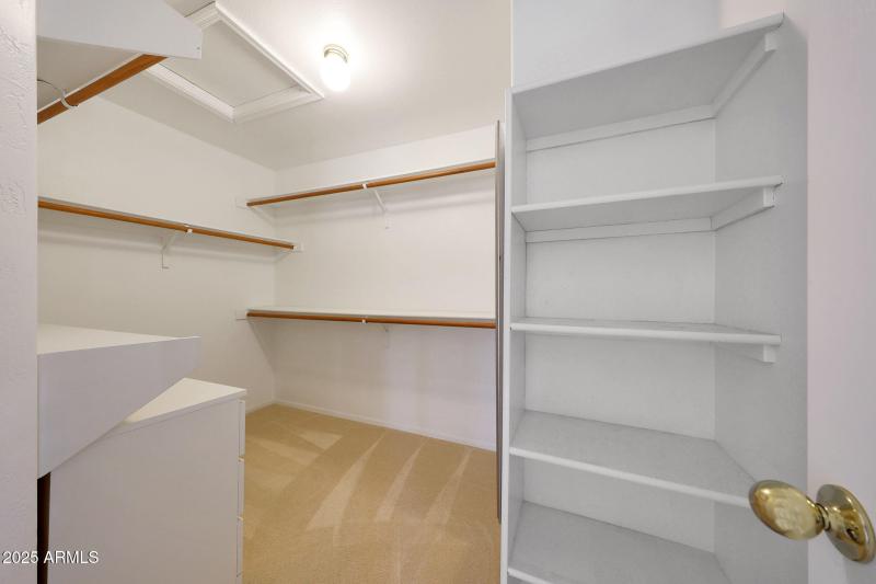 Large walk-in primary closet