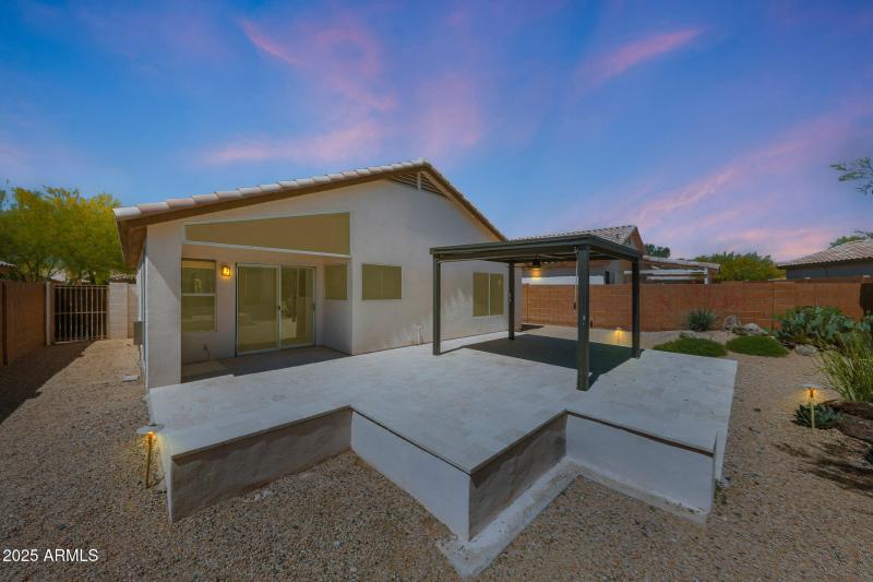 Covered patio and gazebo
