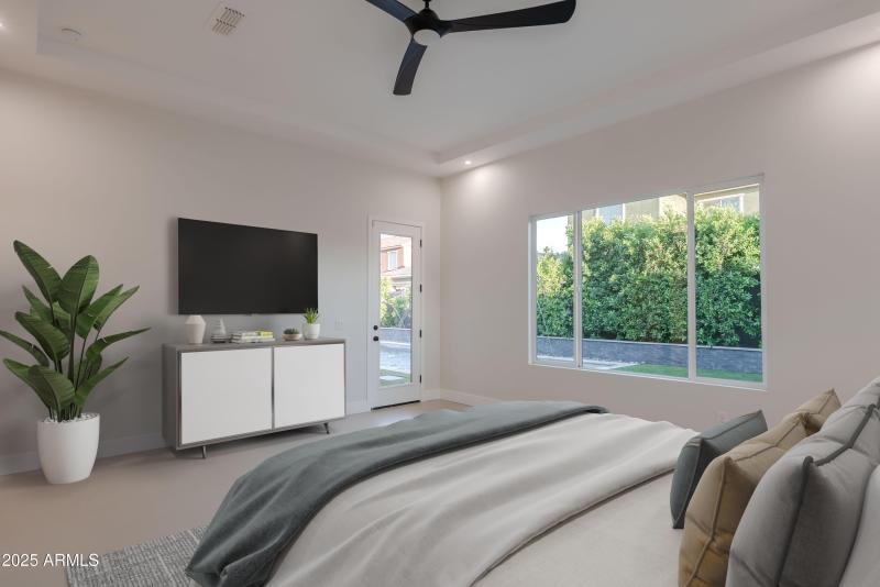 Primary Bedroom w direct backyard access