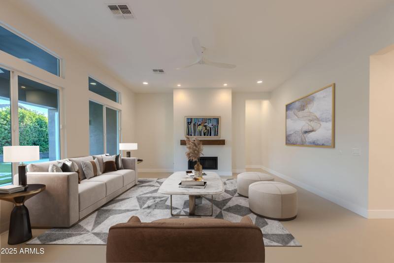 Living Room, 11 ft ceilings