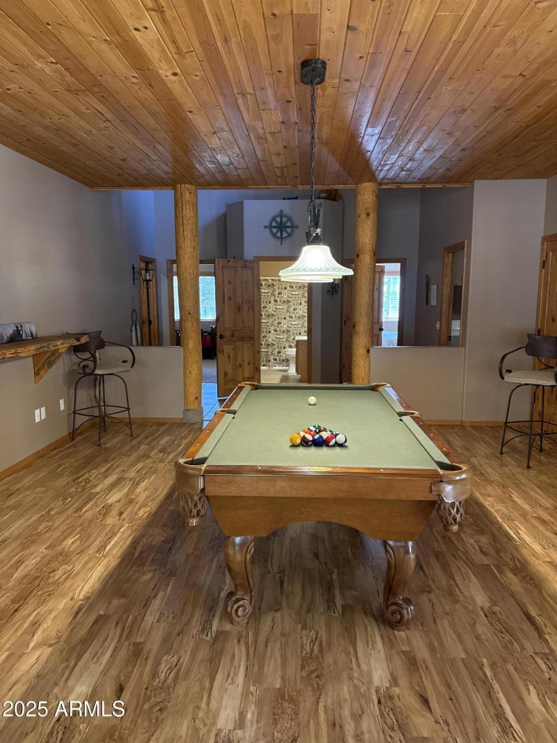 Game room view to bedrooms