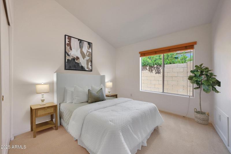 Virtually-staged second Bedroom