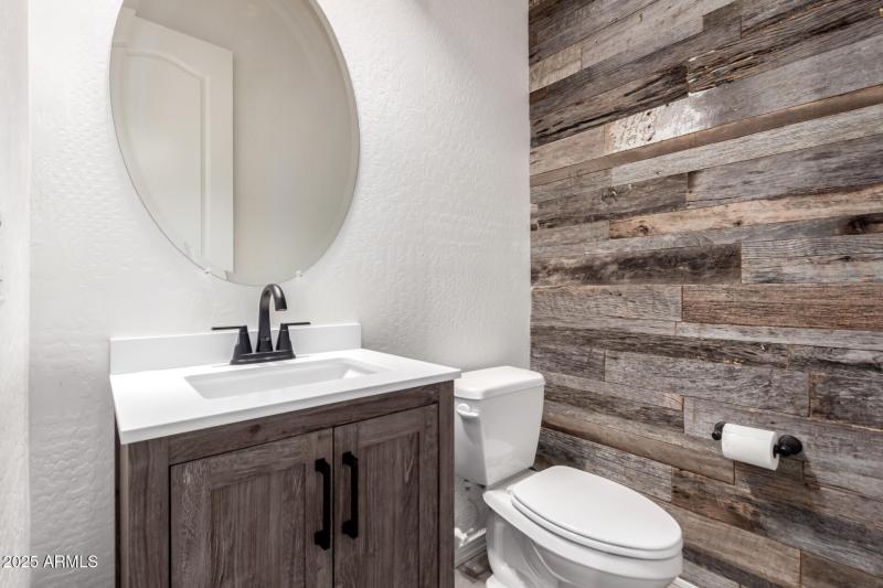 Powder room w/accent wall