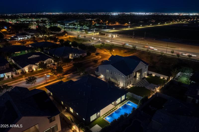 From the sky overlooking Morrison Ranch