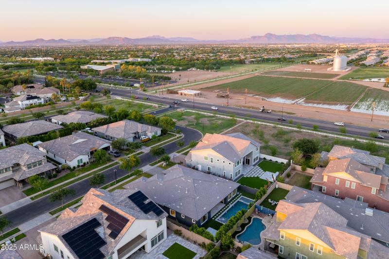 From the sky overlooking Morrison Ranch